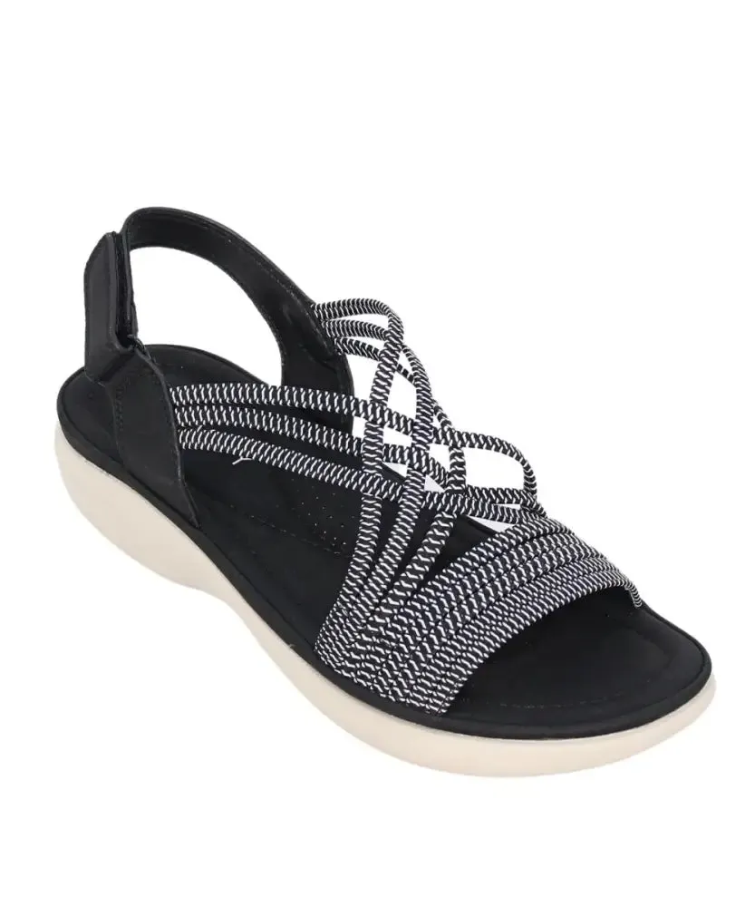 Ladies Savoy TMT Strappy Elasticated Mule
