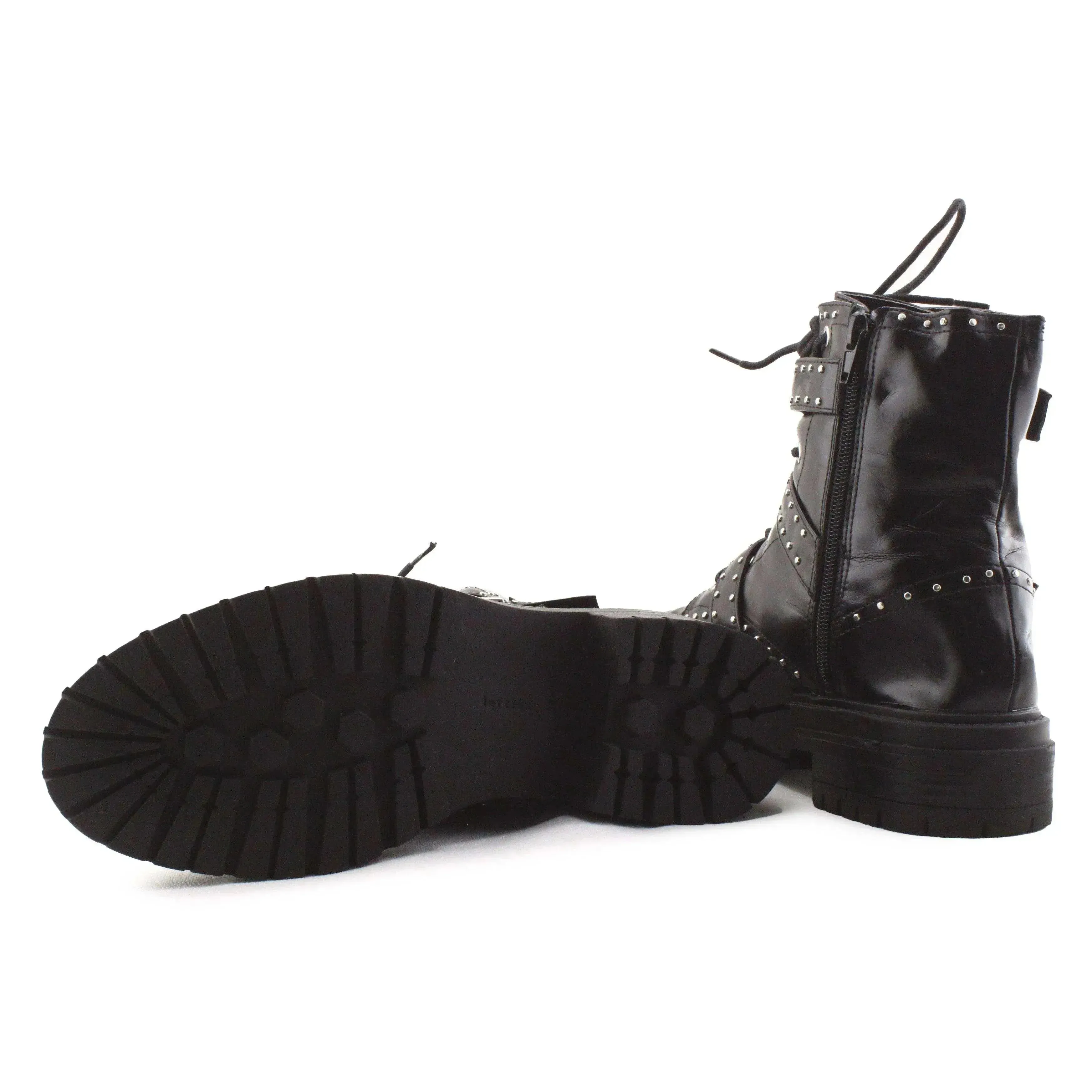 Lefties Zipper Buckle Straps Biker Boots | 100% Authentic Leather