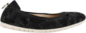 LifeStride Womens Devoted Camo Ballet Flats Casual - Black