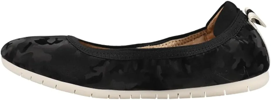 LifeStride Womens Devoted Camo Ballet Flats Casual - Black