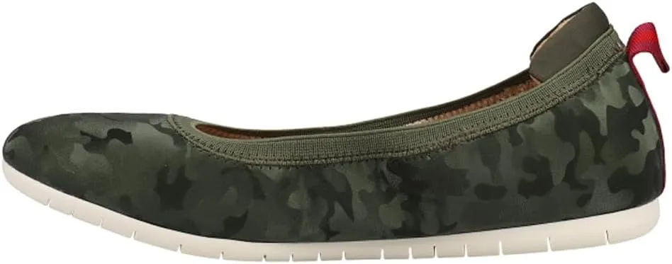 LifeStride Womens Devoted Camo Ballet Flats Casual - Black