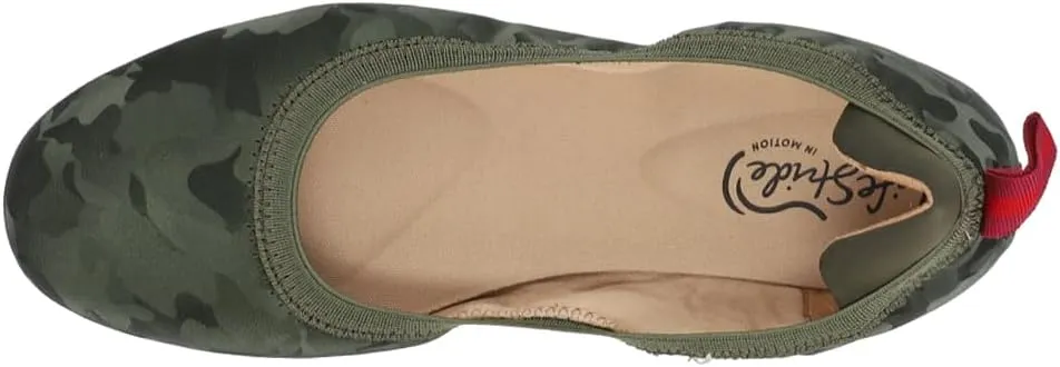 LifeStride Womens Devoted Camo Ballet Flats Casual - Black