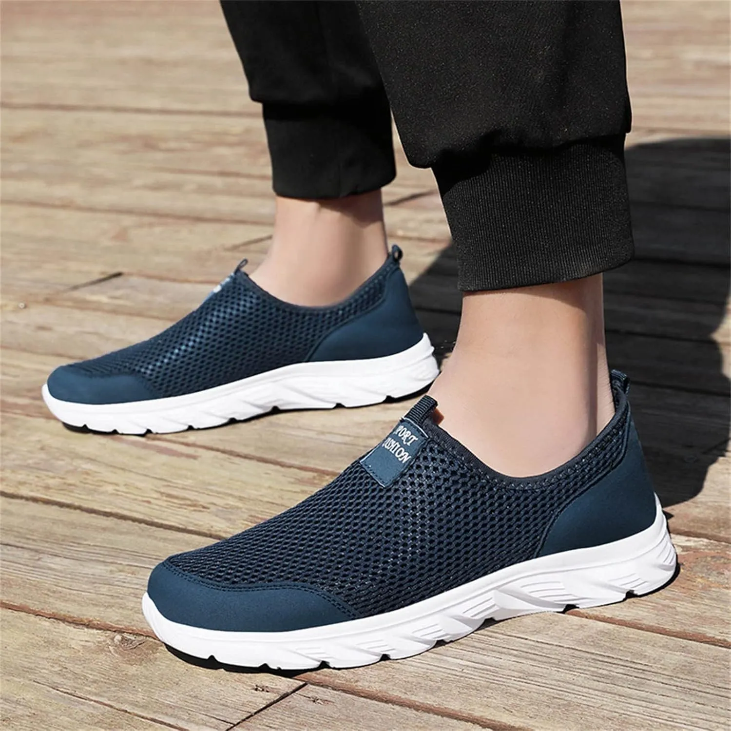 Men Walking Shoes Sneakers Slip on Men Shoes Summer Lightweight Breathable Casual Light up Sneakers for Men