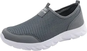 Men Walking Shoes Sneakers Slip on Men Shoes Summer Lightweight Breathable Casual Light up Sneakers for Men