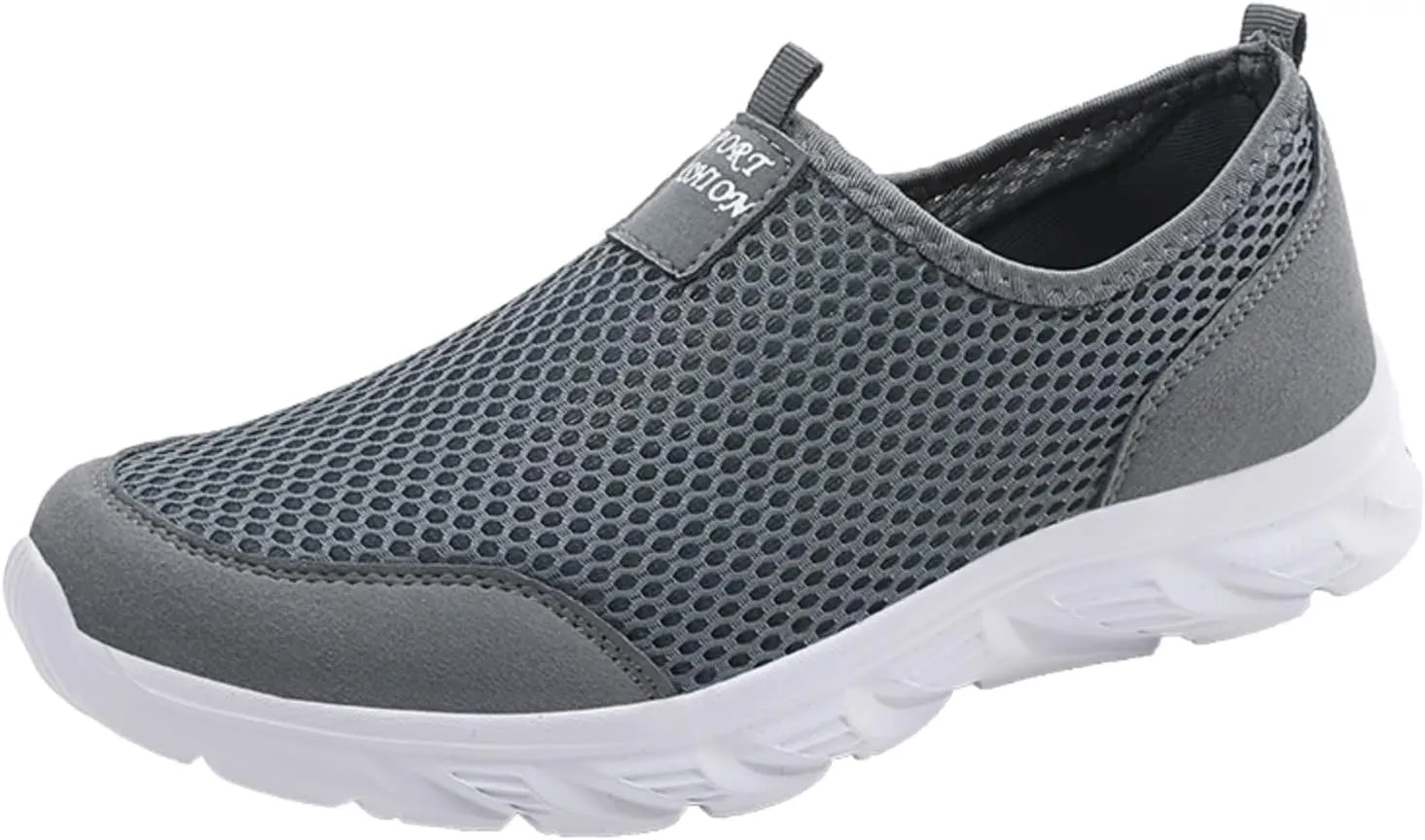 Men Walking Shoes Sneakers Slip on Men Shoes Summer Lightweight Breathable Casual Light up Sneakers for Men