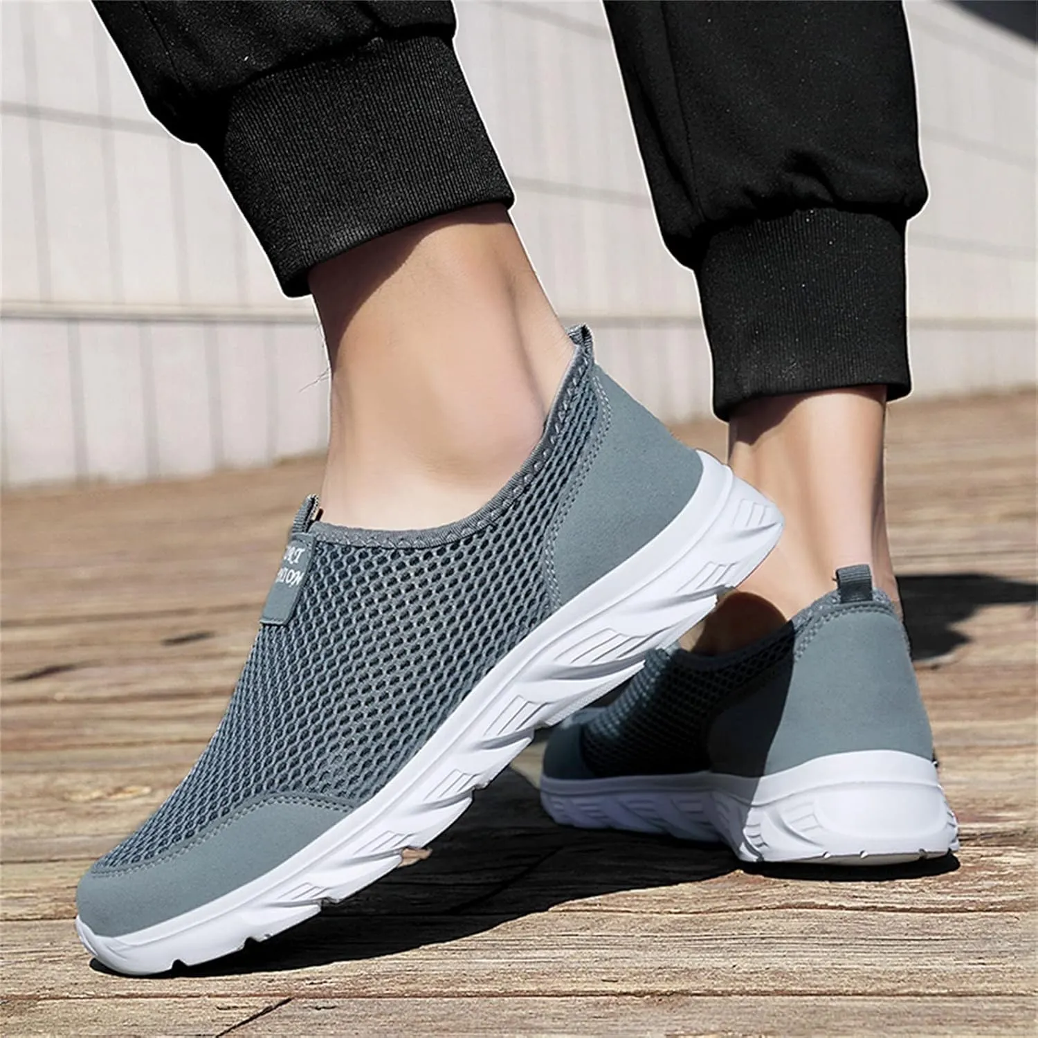 Men Walking Shoes Sneakers Slip on Men Shoes Summer Lightweight Breathable Casual Light up Sneakers for Men