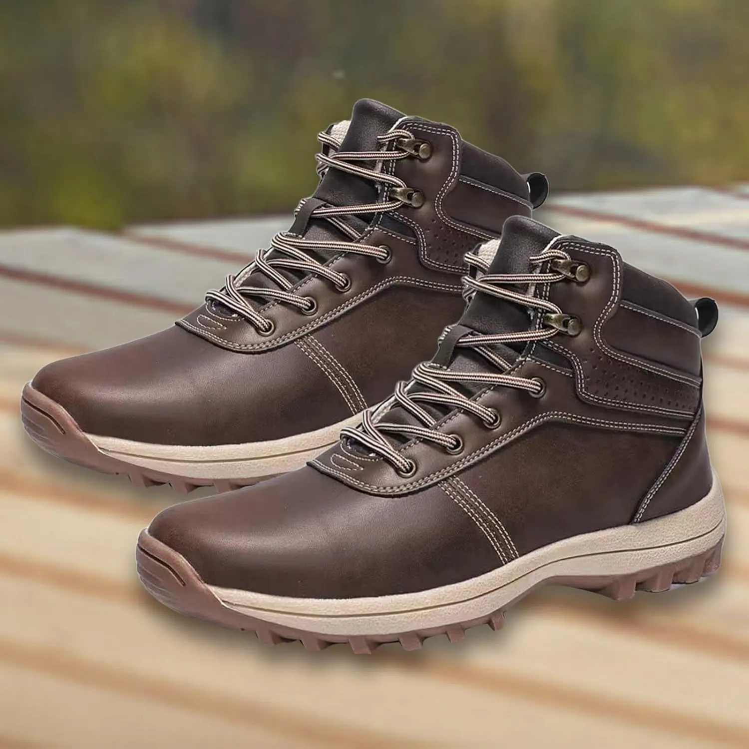 Men Work Boots Composite Toe Hiking Sneakers Comfortable Warm Womens Safety Shoes Slip Resistant Waterproof Outdoor Work Botas Lightweight Hike Grounded Footwear