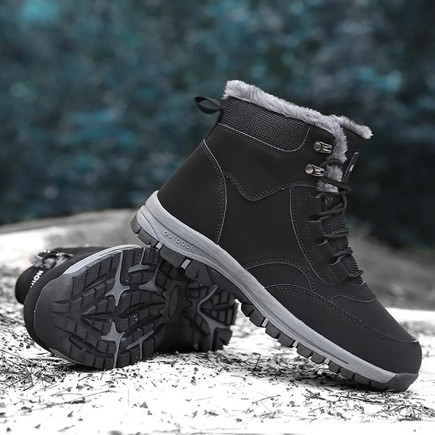 Men Work Boots Steel Toe Hiking Sneakers Women's Slip On Warm Womens Safety Toe Shoes Waterproof Composite Safety Toe Waterproof Industrial Casual Hike Grounded Footwear
