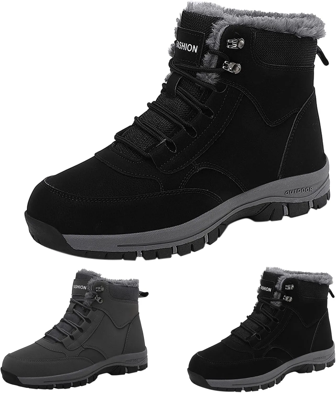 Men Work Boots Steel Toe Hiking Sneakers Women's Slip On Warm Womens Safety Toe Shoes Waterproof Composite Safety Toe Waterproof Industrial Casual Hike Grounded Footwear