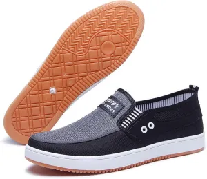 Men's Loafers Casual Slip On Canvas ShoesLightweight Breathable Walking Driving Shoes for All Seasons