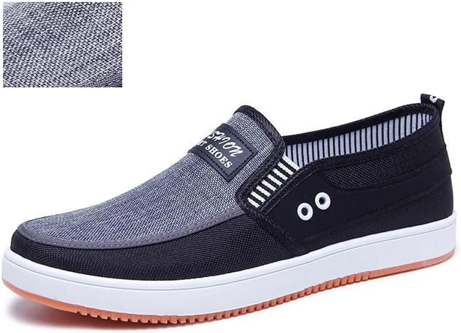 Men's Loafers Casual Slip On Canvas ShoesLightweight Breathable Walking Driving Shoes for All Seasons
