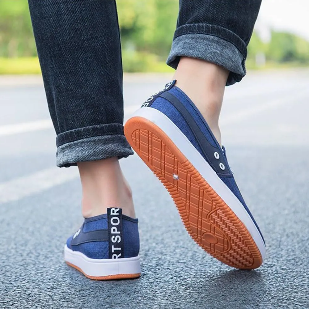 Men's Loafers Casual Slip On Canvas ShoesLightweight Breathable Walking Driving Shoes for All Seasons