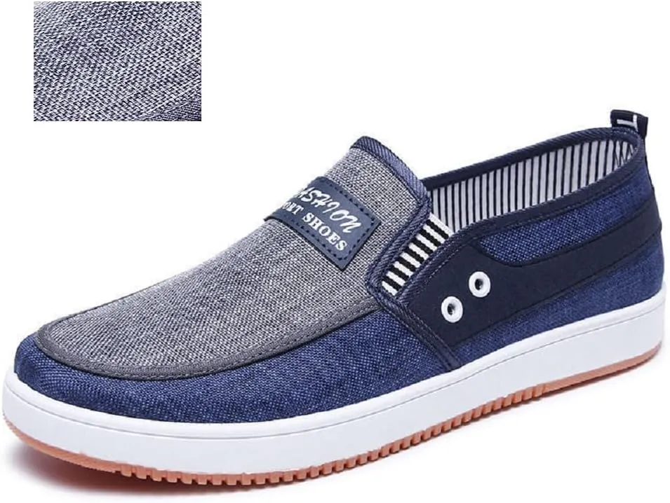 Men's Loafers Casual Slip On Canvas ShoesLightweight Breathable Walking Driving Shoes for All Seasons