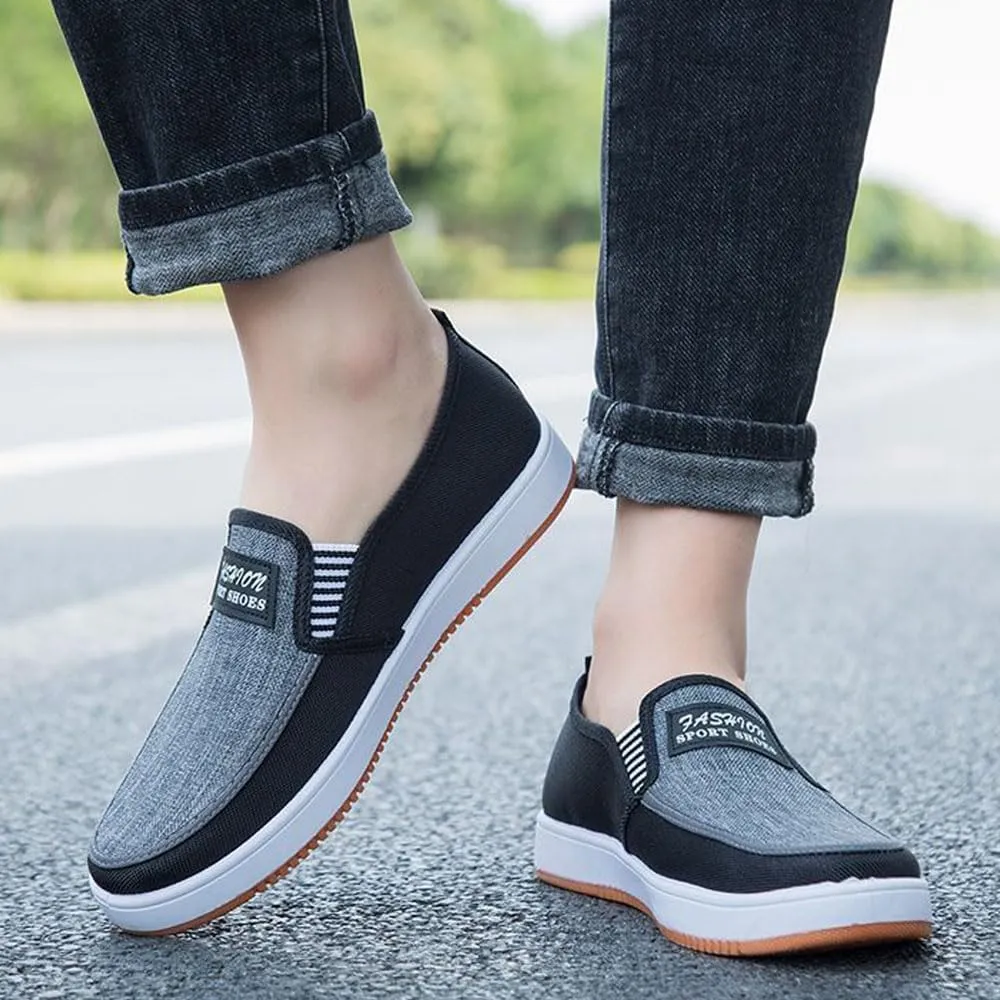 Men's Loafers Casual Slip On Canvas ShoesLightweight Breathable Walking Driving Shoes for All Seasons