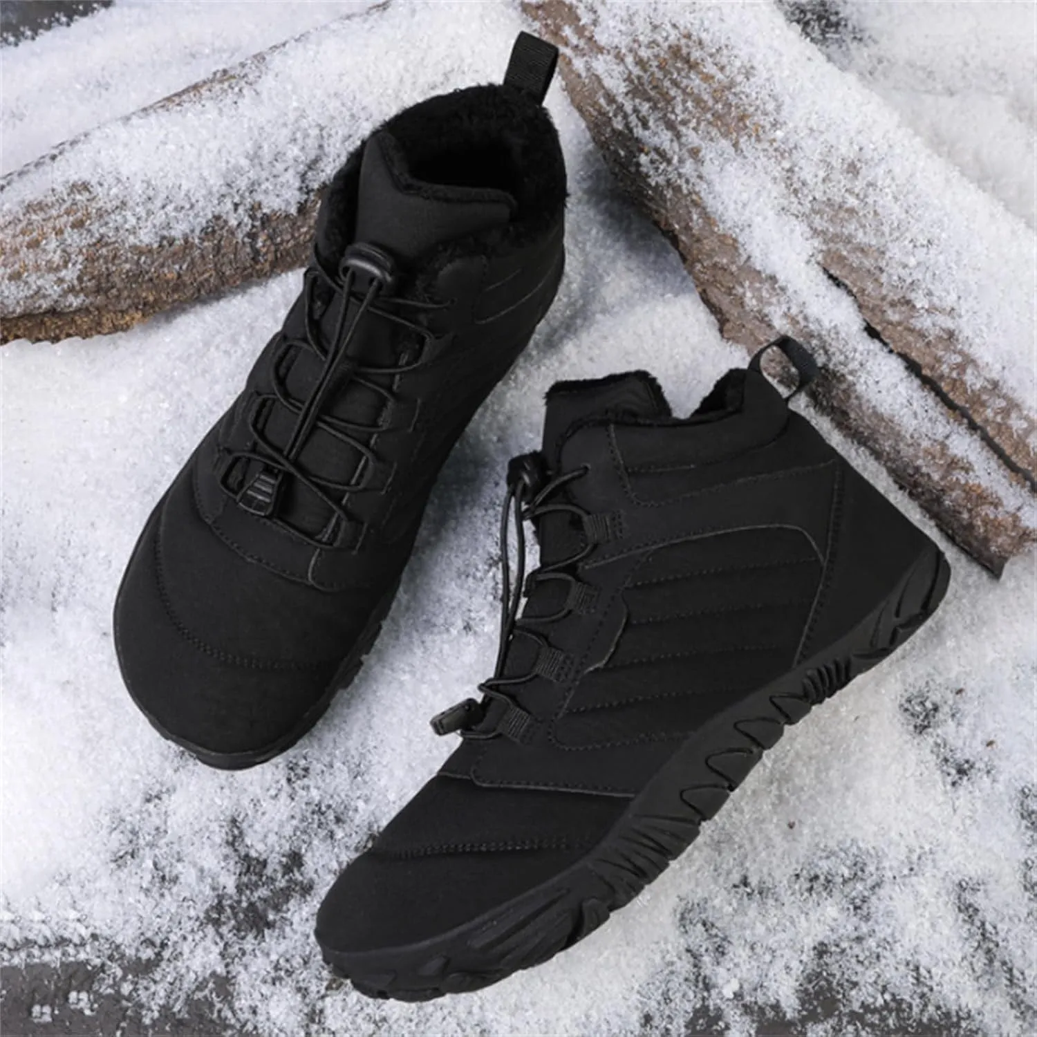 Men's Work Boots Waterproof Hiking Sneakers Fur Lined Ankle Boot Safety Toe Shoes for Women Comfortable Platform Sneakers Lightweight Safety Hike Grounded Footwear