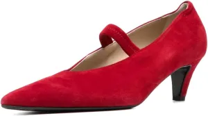 miss left Women Elastic Strap Closed Pointed Toe Pumps Slip On Low Heel Mary Janes Chic Dance Fancy Ballroom Shoes Size 4-16 US