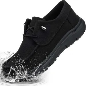 Non Slip Waterproof Work Shoes for Men WomenSlip-On Lightweight Casual Walking Loafers