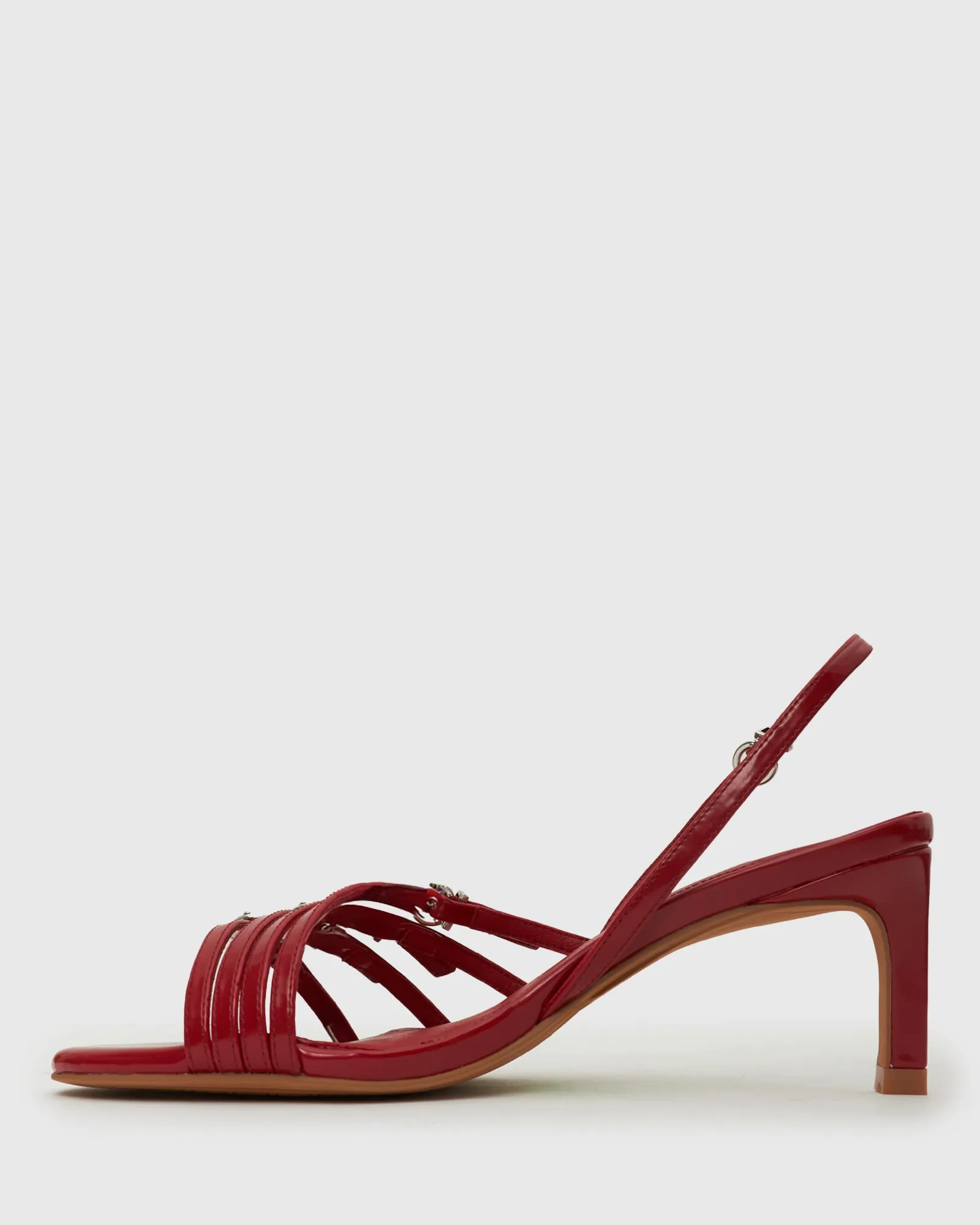 ODEN Buckle Strappy Heel Sandals