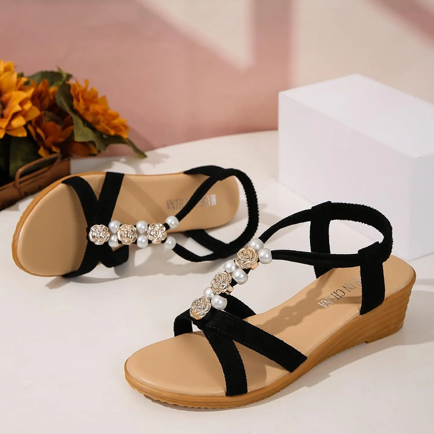 Orthopedic Sandals with Arch Support for Women,2025 Stylish Casual Open Toe Slingback Weaving Strap Shoes Summer Dressy Beach Vacation Walking Strap Low Dress Sandals