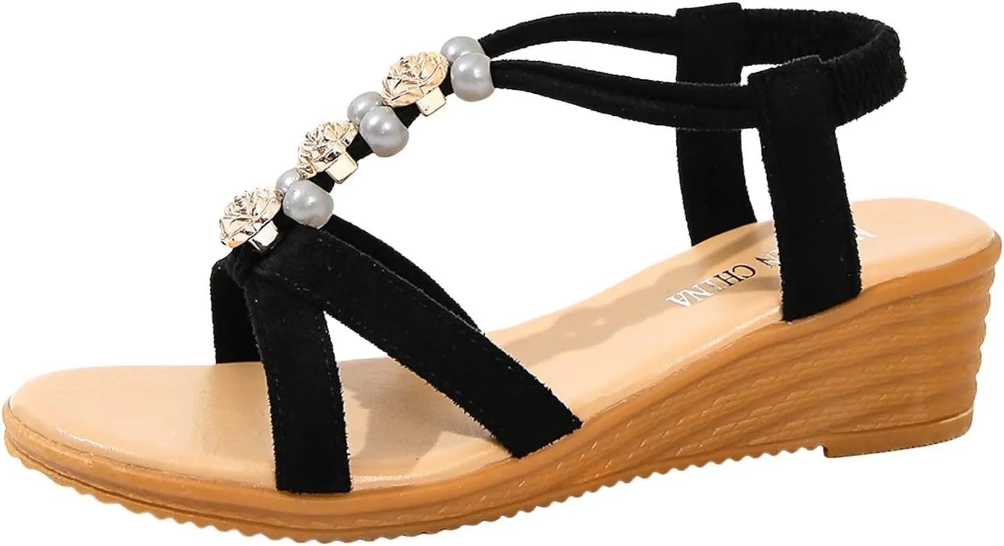 Orthopedic Sandals with Arch Support for Women,2025 Stylish Casual Open Toe Slingback Weaving Strap Shoes Summer Dressy Beach Vacation Walking Strap Low Dress Sandals