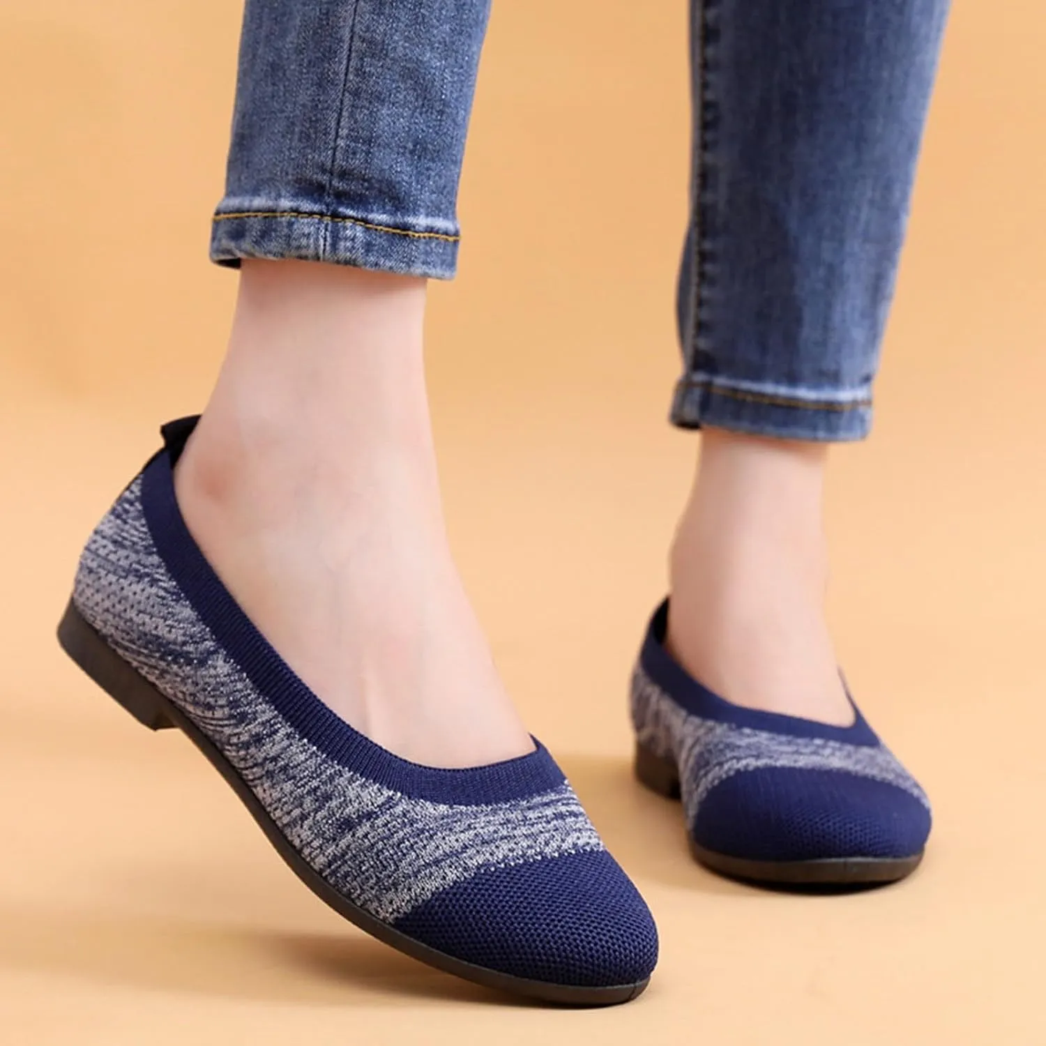 Orthopedic Tennis Shoes for Women Mesh Lace-Up Casual Sneakers Comfortable Lightweight Non Slip Cushion Sneakers Wide Width Running Shoes