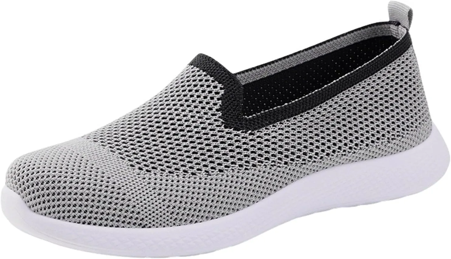 Orthopedic Walking Shoes for Women,Woven Orthopedic Breathable Walking Sneaker Non-Slip Arch Support Slip on Shoes