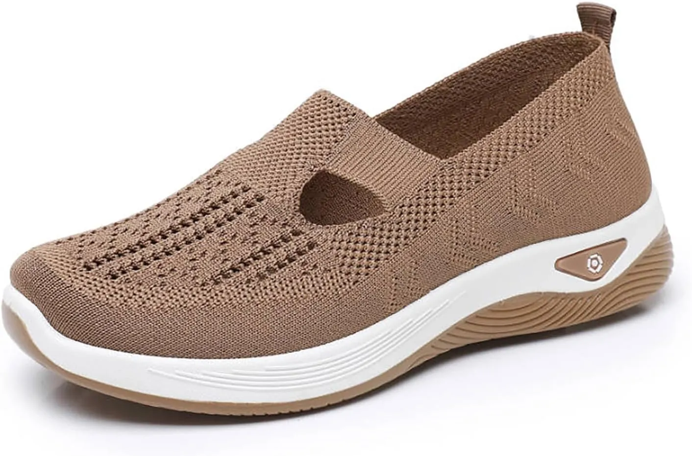 Orthowalk Womens Shoes Woven Arch Support Slip-On Sneakers Breathable Soft Indoor Outdoor Casual Walking Anti-Skid Sport Shoe