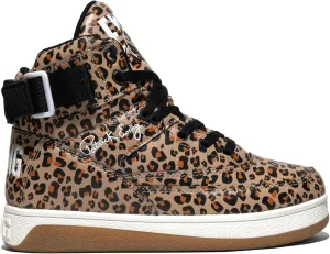 PATRICK EWING ATHLETICS Women's 33 HI ORION Leopard Sneakers  Retro Hybrid Design, Vegan Upper