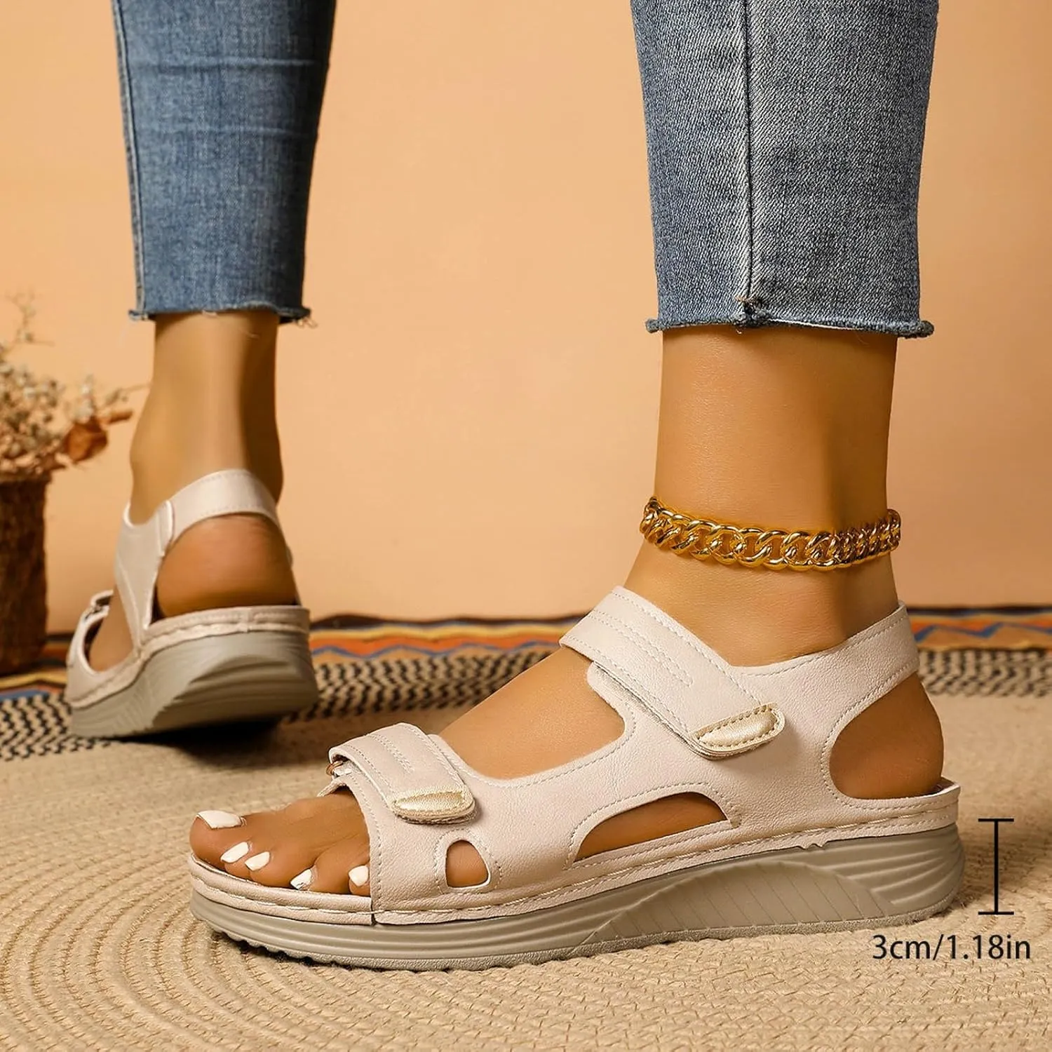 PGOJUNI Soft & Stylish Women's Orthopedic Sport Sandals Shoes with Soft Cushion Foam Walking Sandal Arch Support Wide Fit