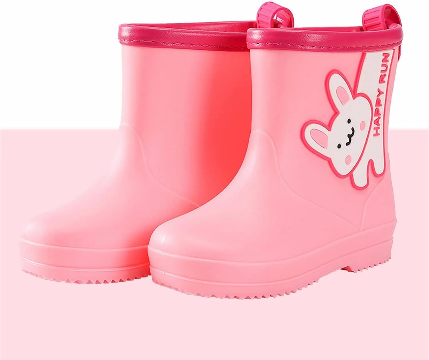 Pik Rain Boots Toddler Kids Rain Boots For Boys Girls Easy-On Lightweight Waterproo Rainboots Baby Girls Pik Boots