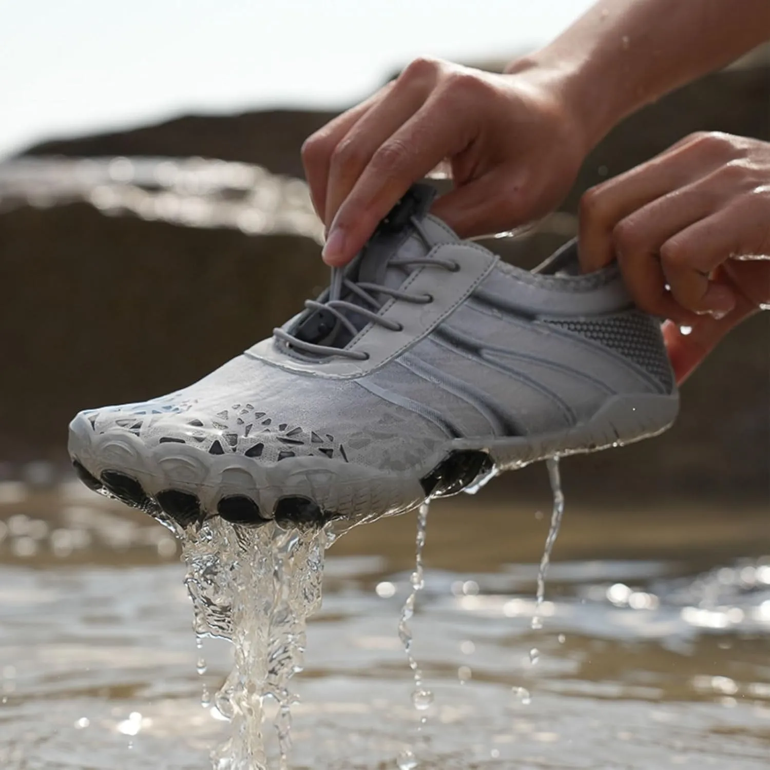 Pro Hike Barefoot Shoes for Women Men Footwear Barefoot Shoes with Wide Toe Box, Healthy & Non-Slip Breathable Athletic Beach Swim Trail Running Hiking Shoes