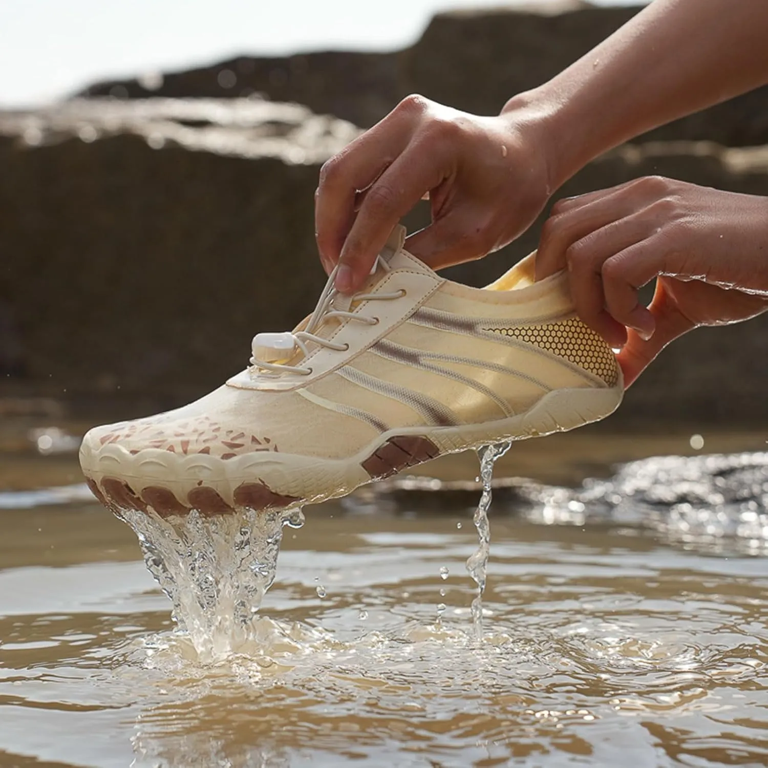 Pro Hike Barefoot Shoes for Women Men Footwear Barefoot Shoes with Wide Toe Box, Healthy & Non-Slip Breathable Athletic Beach Swim Trail Running Hiking Shoes