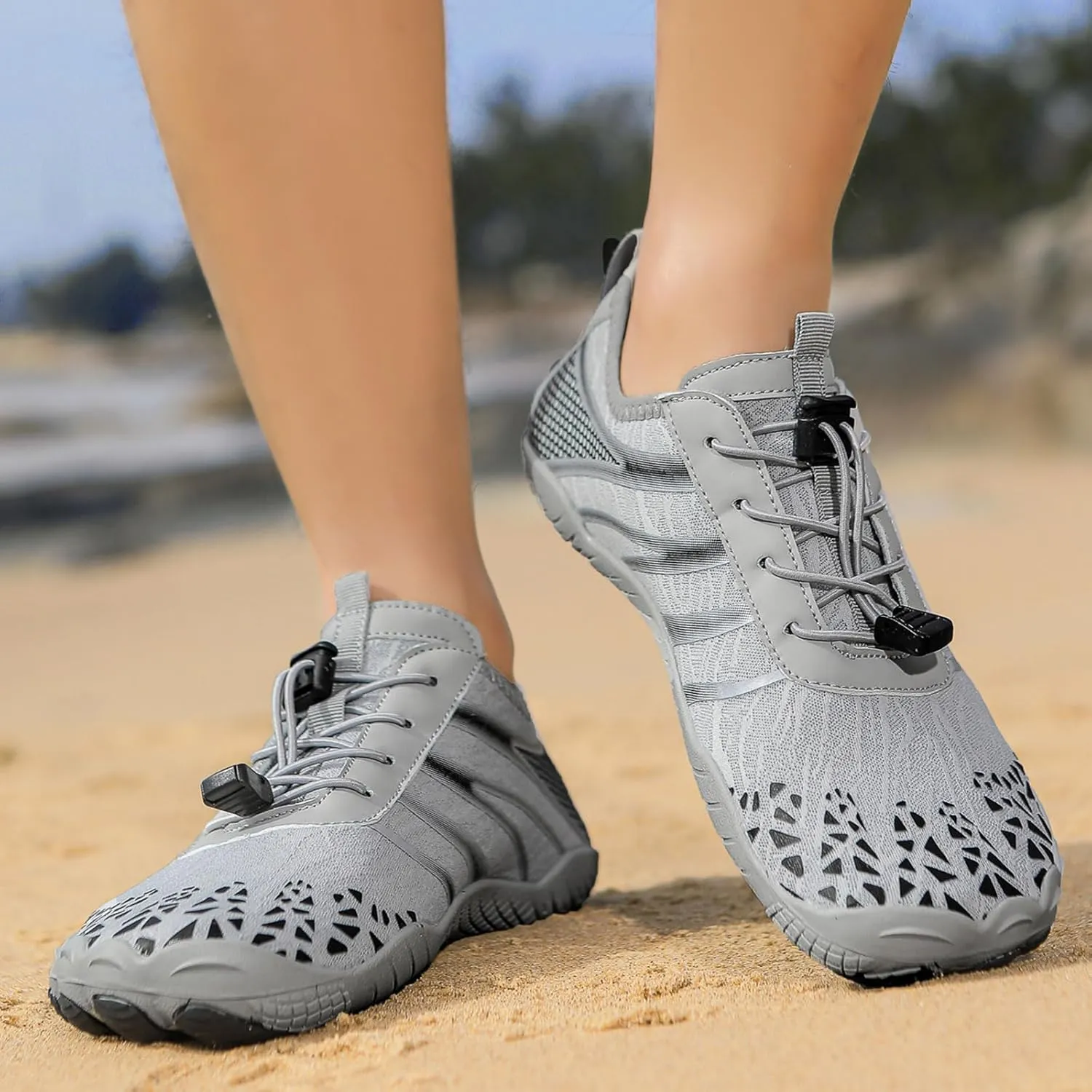 Pro Hike Barefoot Shoes for Women Men Footwear Barefoot Shoes with Wide Toe Box, Healthy & Non-Slip Breathable Athletic Beach Swim Trail Running Hiking Shoes