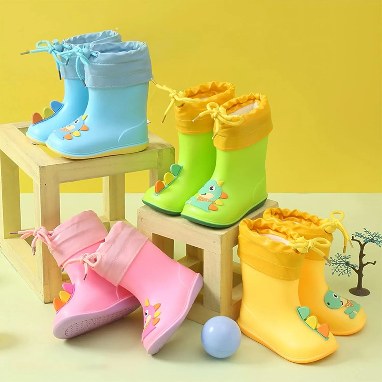 Rain Boots Baby Colorful Plush Children Water Shoes EVA Kids Rain Boots Tall Rain Boots For Girls Girls Rain Boots