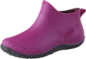 Rain Boots for Women insulated Waterproof Rubber Wellies Fashion Gardening Lightweight Warm Comfortable Wide Calf Boots Outdoor
