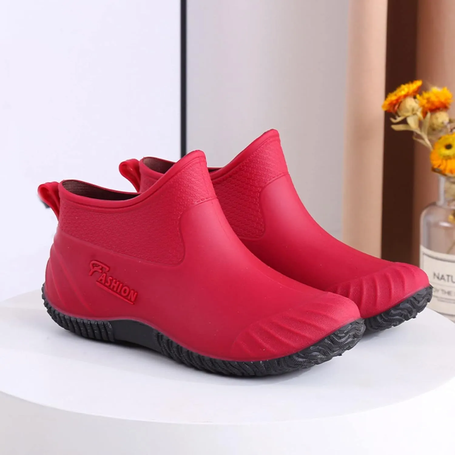 Rain Boots for Women insulated Waterproof Rubber Wellies Fashion Gardening Lightweight Warm Comfortable Wide Calf Boots Outdoor