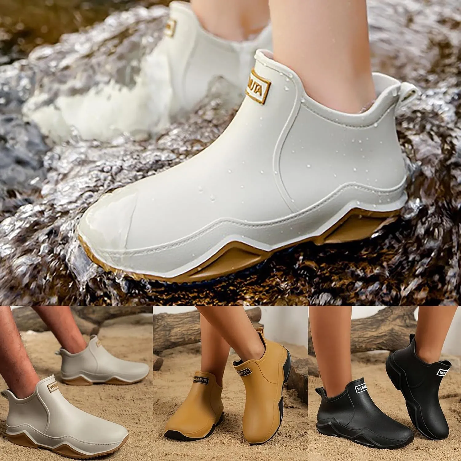 Rain Boots for Women Men Waterproof Non Slip Rain Boots Garden Shoes Outdoor Work Boot for Hunting Gardening Farming
