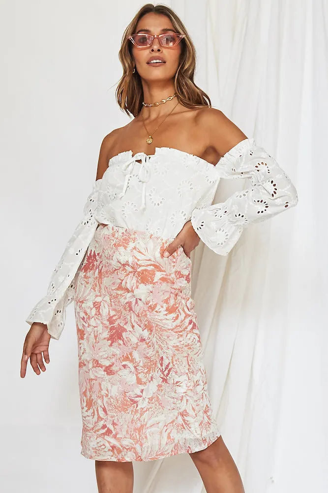 Romance In Venice Crop Top White