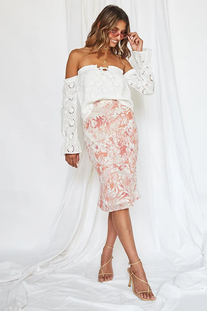 Romance In Venice Crop Top White
