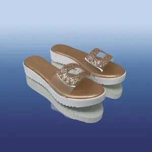 Rosé clear sparkle slides