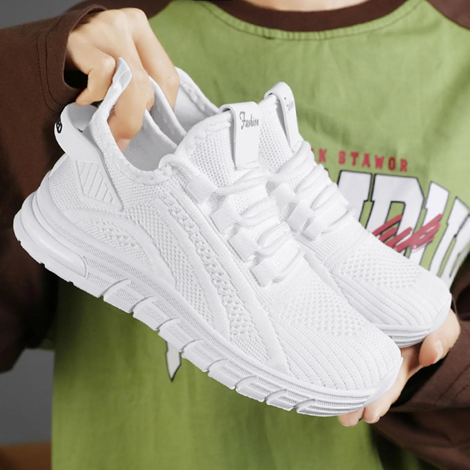 Slip on Sneakers for Women Chunky Fashion Sneakers Platform Lace-Up Comfortable Sneakers Casual Walking Shoes