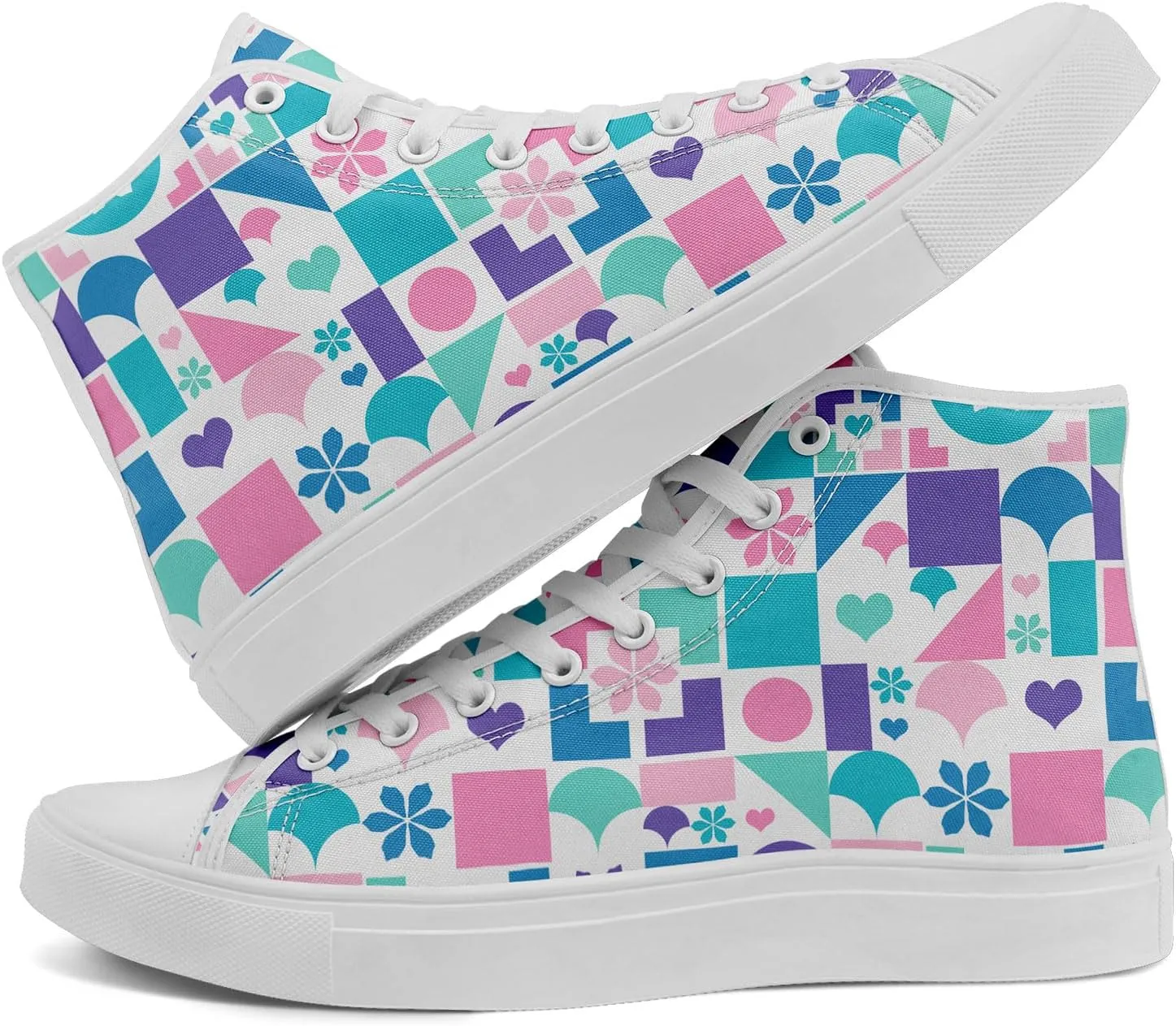 Spring Summer High Top Canvas Sneakers for Boys Girls, Breathable Lightweight Comfortable Rubber Sole Casual Outdoor Shoes