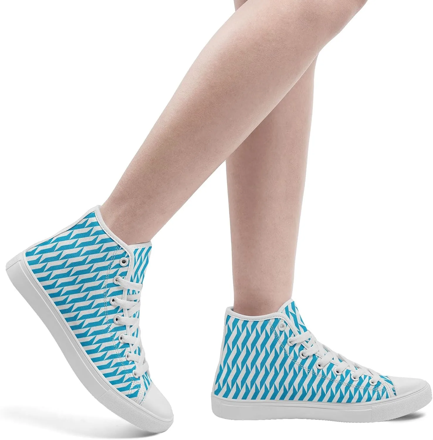 Spring Summer High Top Canvas Sneakers for Boys Girls, Breathable Lightweight Comfortable Rubber Sole Casual Outdoor Shoes