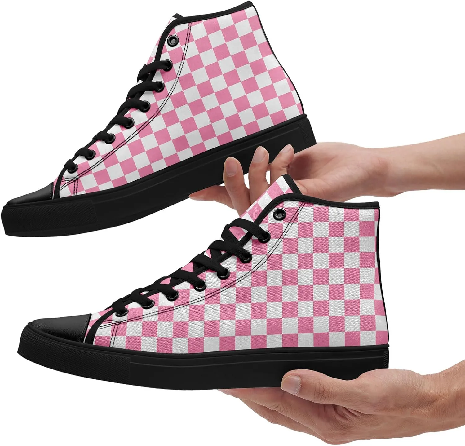 Spring Summer High Top Canvas Sneakers for Boys Girls, Breathable Lightweight Comfortable Rubber Sole Casual Outdoor Shoes