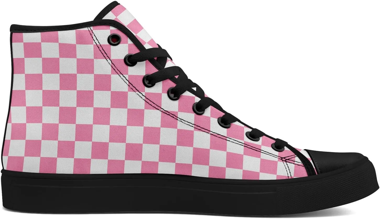 Spring Summer High Top Canvas Sneakers for Boys Girls, Breathable Lightweight Comfortable Rubber Sole Casual Outdoor Shoes