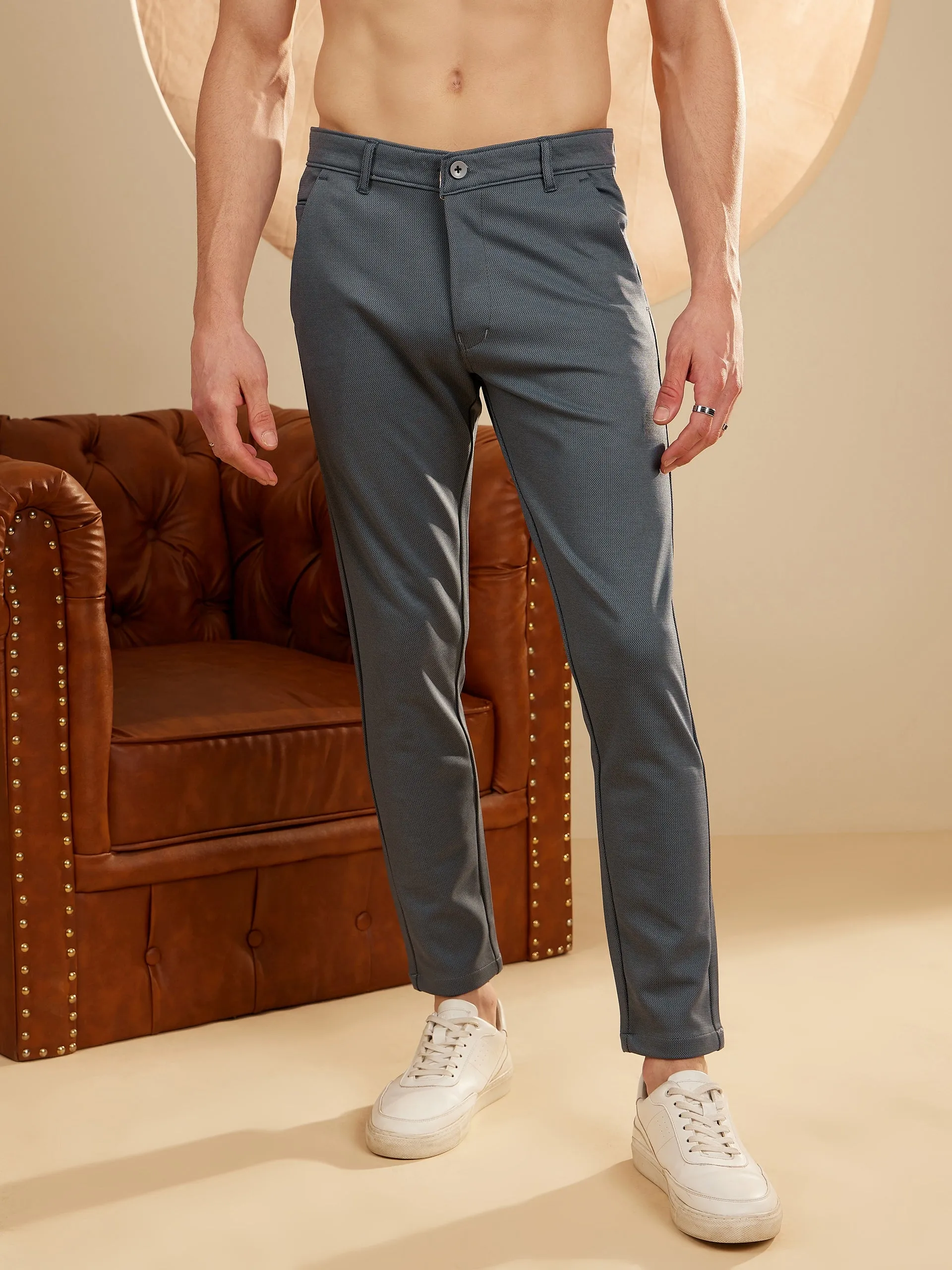 Steel Blue: Stretchable Chinos