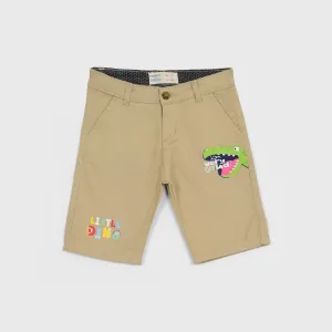 Stretchable Cotton Shorts (Khaki)