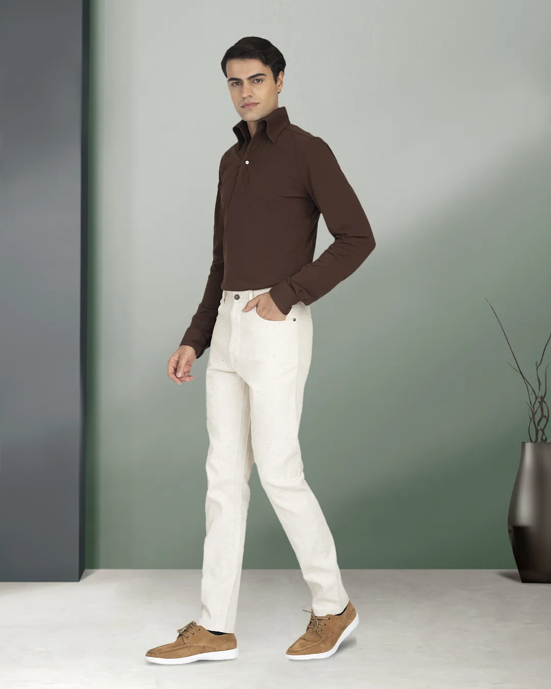 Stretchable Melange Denim Jeans
