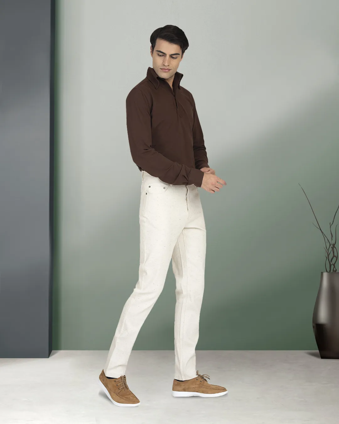 Stretchable Melange Denim Jeans