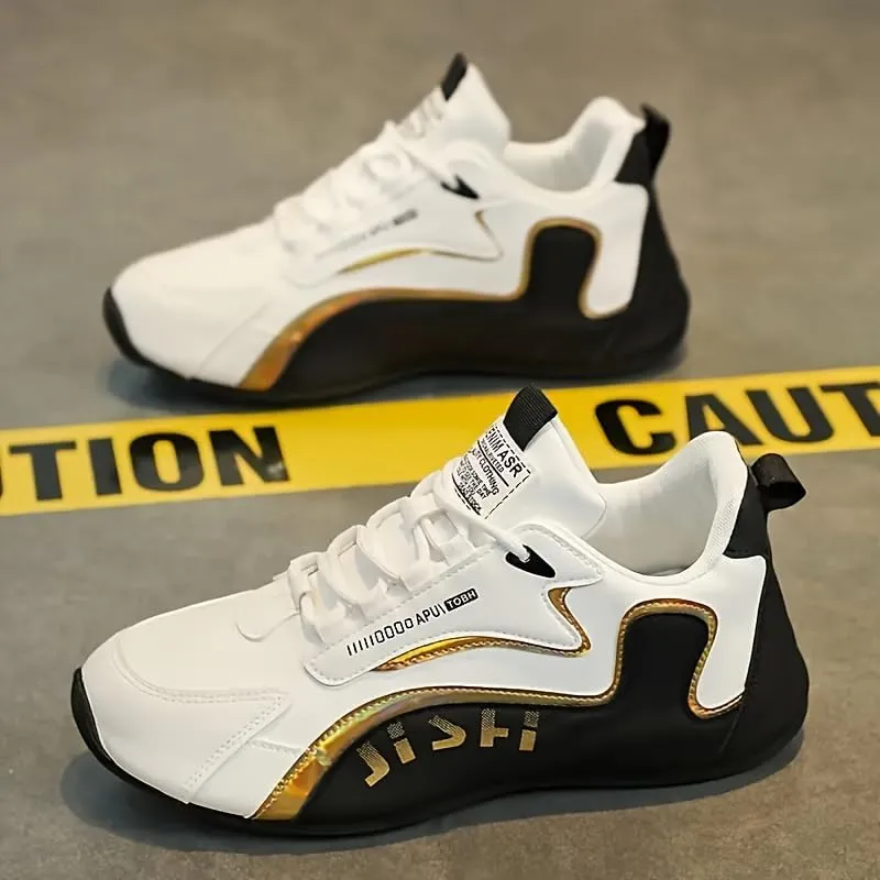 Striped Hiking Shoes Men's Casual Sneakers Plus Size